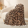 Snuggle Sac Leopard Throw Blanket Knitted Blanket Cozy Warm Blankets for Couch - 4 of 4