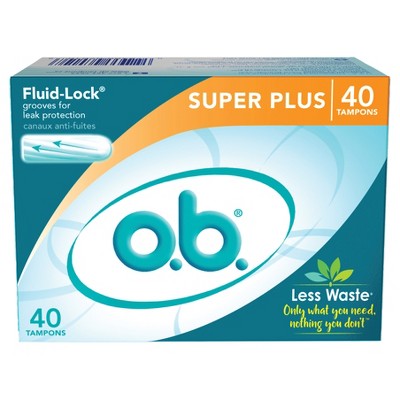 o.b. Original Tampons - Applicator-Free - Unscented - Super Plus - 40ct