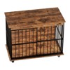 Kumasinova 43.3" Large Dog Crate Furniture with Tray,Wooden Dog Kennel Indoor for Medium and Large Dogs,End Table Style Dog Cage,Walnut - 3 of 4