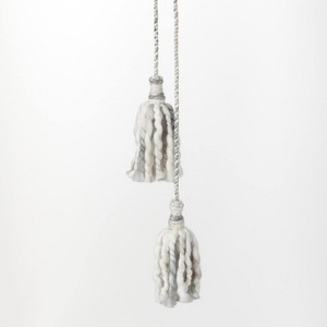 Sullivans Tassel Garland Ornament 21.5"H Gray - 1 of 3