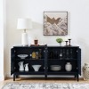 60.5'' Fluted Sideboard Buffet Cabinet with Geometric Doors, Farmhouse Decorative Storage Cabinet or TV Stand for Dining Room-Maison Boucle - 2 of 4