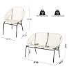 Christopher Knight Home Paoha Outdoor 3 Piece Woven Chat Set with Iron Frame - 3 of 4