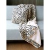 Shiraleah Leopard Print Faux Fur Square Pillow - image 2 of 4