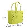 Dr. Seuss The Grinch Rubber Tote Bag with Cutout Design and Easy-Clean Finish - 3 of 4