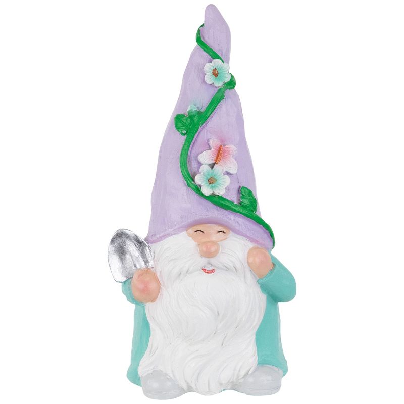 Northlight Happy Gardening Gnome with Shovel Outdoor Garden Statue - 8", 1 of 8