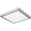 Progress Lighting, Everlume, 1-Light, Flush Mount, Brushed Nickel, Edgelit Square Trim Ring - 4 of 4