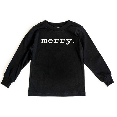 The Juniper Shop Merry Puff Print Toddler Long Sleeve Tee