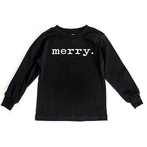 The Juniper Shop Merry Puff Print Toddler Long Sleeve Tee - 1 of 3