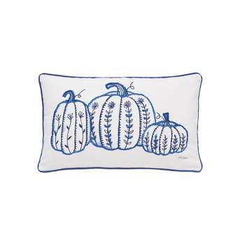 C&F Home Blue Pumpkin Trio Pillow