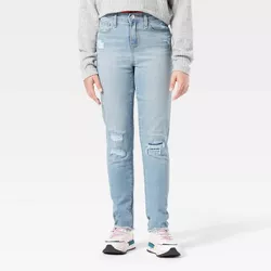 Denizen® From Levi's® Girls' High-rise Ankle Straight Jeans - Light Wash 14  : Target