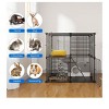 2 Tier Cat Cage Pet Metal Playpen Cat Kennel Indoor DIY Cat Enclosure Perfect for 1-2 Cats,Rabbits Kittens Travel - 2 of 4