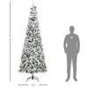 FURNIinspire Artificial Trees Christmas Tree Pencil Slim Snow Flocked Artificial Tree, Christmas Decorations For Party, Green, 39.3"*39.3"*106.3" - 3 of 4