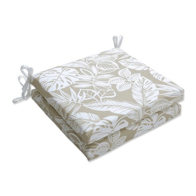 Set of 2 Delray Outdoor/Indoor Squared Corners Seat Cushions - Pillow Perfect