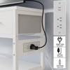 Gikpal Entryway Table with Power Outlets, Console Table with 3 Fabric Drawers, Entryway Console Table with storage for Living Room, Hallway, Couch - 3 of 4