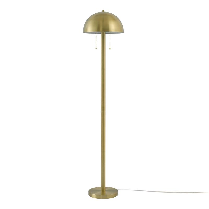 60&#34; Novogratz X Globe Haydel 2-Light Matte Brass Floor Lamp - Globe Electric, 1 of 10