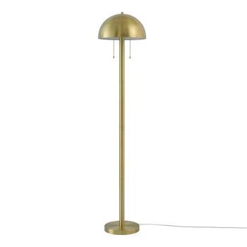 60" Novogratz X Globe Haydel 2-Light Matte Brass Floor Lamp - Globe Electric