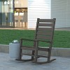 Emma and Oliver Contemporary Rocking Chair, All-Weather HDPE Indoor/Outdoor Rocker - 2 of 4