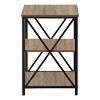 Monarch Specialties Accent Table Side End Nightstand Lamp Living Room Bedroom Metal Laminate Black Contemporary Modern - image 4 of 4