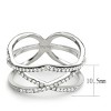 Slickblue Women's Polished Stainless Steel Ring with Clear CZ - Simple & Elegant Fashion Jewelry - Size 5-10 - 3 of 4