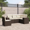 vidaXL Garden Sofa Set Brown PE rattan Large Adjustable Feet - 2 of 4