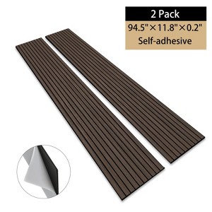 UNISOAR Wood Slat Wall Panel 2 PCS Wood for Soundproof Home Office, Easy Peel and Stick Acoustic Panels 11.8"W x 94.5"L - 1 of 4
