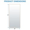 Aluminum Frame Floor & Wall Mirror with Shatterproof Glass, Freestanding or Wall-Mounted, Ideal for Bedroom and Dressing Area - 3 of 4