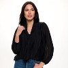 WEST K Women's Audrey Long Balloon Sleeve Scarf-Neck Jacquard Blouse - 4 of 4