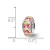 Black Bow Jewelry Light Pink & Yellow Glass Sterling Silver Bead Charm - 2 of 3
