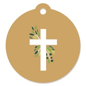 Big Dot of Happiness Elegant Cross - Religious Party Favor Gift Tags (Set of 20) - 1 of 4
