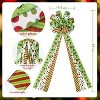 Aoibox Large Green Christmas Tree Topper Bow 44 x 13 Inch with 16 Loops 6 Tails for Wreaths Doors Indoor Outdoor Holiday Decoration 1 Piece - 3 of 4