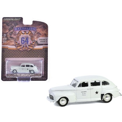 1946 Ford Fordor Super Deluxe "U.S. Navy Staff Car" Matt Light Gray "Battalion 64" Series 5 1/64 Diecast Model Car by Greenlight