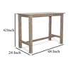 Royal Hampton Bar Height Dining Table | 48" Rectangular Top | Mahogany Wood - 3 of 4