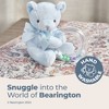 Bearington Baby Polky Blue Plush Stuffed Animal Teddy Bear Shaker Toy Ring Rattle, 5" - 2 of 4
