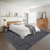 Modern Rainbow Striped Area Rug Washable Living Room Rugs Stain Resistant Non-Slip Backing Ultra-Thin Non Shedding,for Bedroom Playroom - 2 of 4