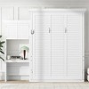 Luxystar Queen Size Murphy Bed with Storage Shelves and Louvered Style Decoration - 2 of 4