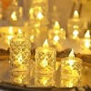 12 Pcs Flameless LED Light Candle LED Crystal Candle Light Transparent Shell Electronic Night Lamp Dating Party Holiday Home Decoration - 3 of 4