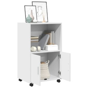 CLIHOME Mobile Office Cabinet with Storage Space, 2 Doors Rolling File Container, Kitchen Sideboard Buffet Cabinet - 1 of 4