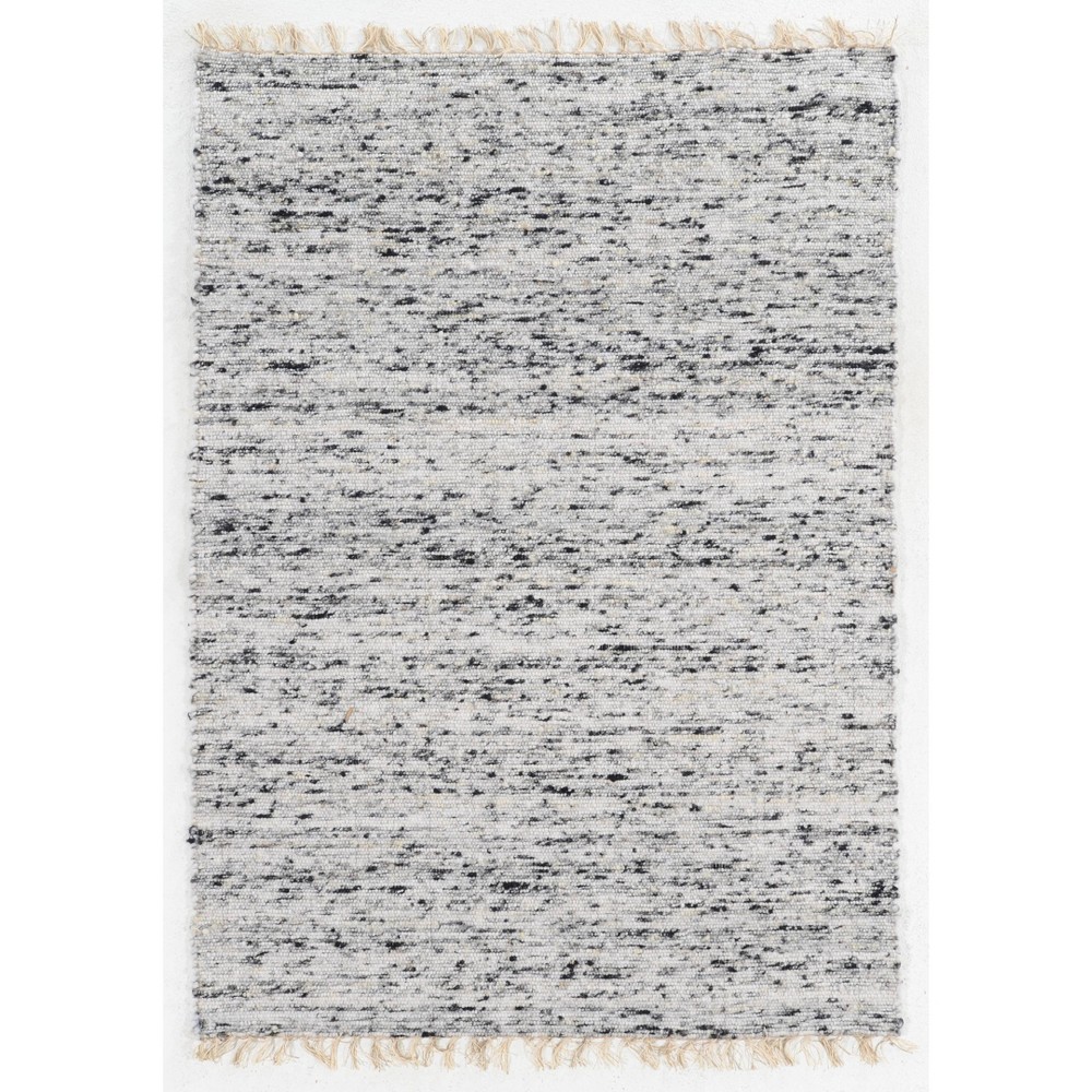 7'10inx10'4in Verginia Berber Reversible Flatweave Area Rug Natural - Linon