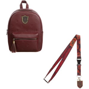 Harry Potter Gryffindor 2-Pack Mini Backpack and Lanyard Set - 1 of 4