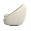 Round Swivel Chair White Faux Shearling - HomePop - 3 of 4