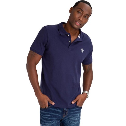 Essentials Men's Regular-Fit Cotton Pique Polo Shirt, Navy, Large :  : Clothing, Shoes & Accessories