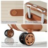NAYSAYE Luggage 3 Piece Carry On Luggage Set with Wheels TSA Lock Expandable Travel Bags for Trips, Brown and White, 15"*9"*22" - 4 of 4