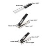 Unique Bargains Foldable Portable Black Cover Nail Clippers Set Black Silver Tone 1 Set - 4 of 4