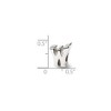 Black Bow Jewelry Sterling Silver Letter W Polished Bead Charm, 10mm - 2 of 3