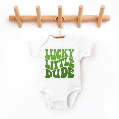 The Juniper Shop Lucky Little Dude Wavy Baby Bodysuit