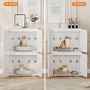 Litter Box Enclosure, Cat Litter Box Furniture with 2 Doors and Pads, Large Hidden Litter Box Furniture, Wooden Cat House, End Side Table - 4 of 4