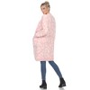 Maternity Leopard Print Open Front High Pile Fleece Coat -White Mark - 4 of 4