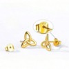 Earrings for Women, Hypoallergenic Sterling Silver Studs, Heart/Triangle/Cross/Butterfly Knot, Silver/Gold/Rose - 4 of 4