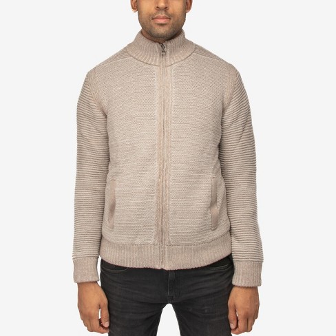 Men's wool store zip up cardigan