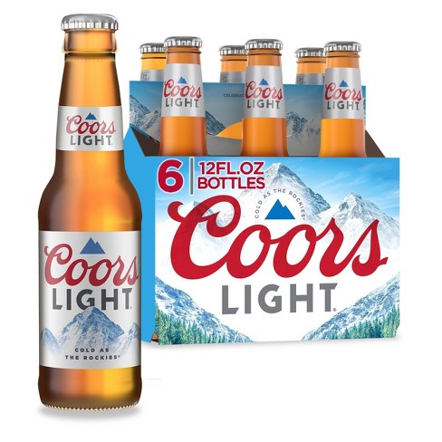 Coors Light Beer 6pk/12 Fl Oz Bottles : Target